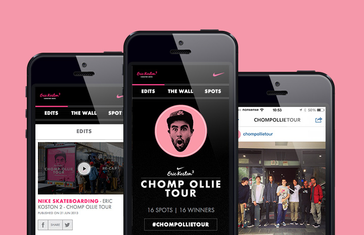 Nike Chomp Ollie Tour on mobile devices